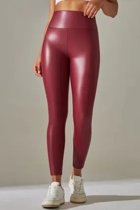 Trendy  High Waist Leather Pants