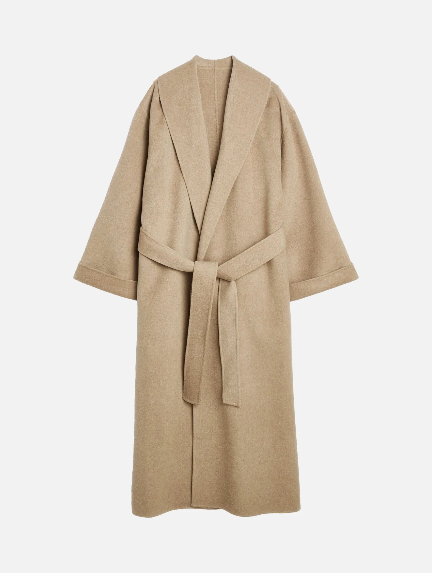 Trullem Wool Coat in Grey Brown