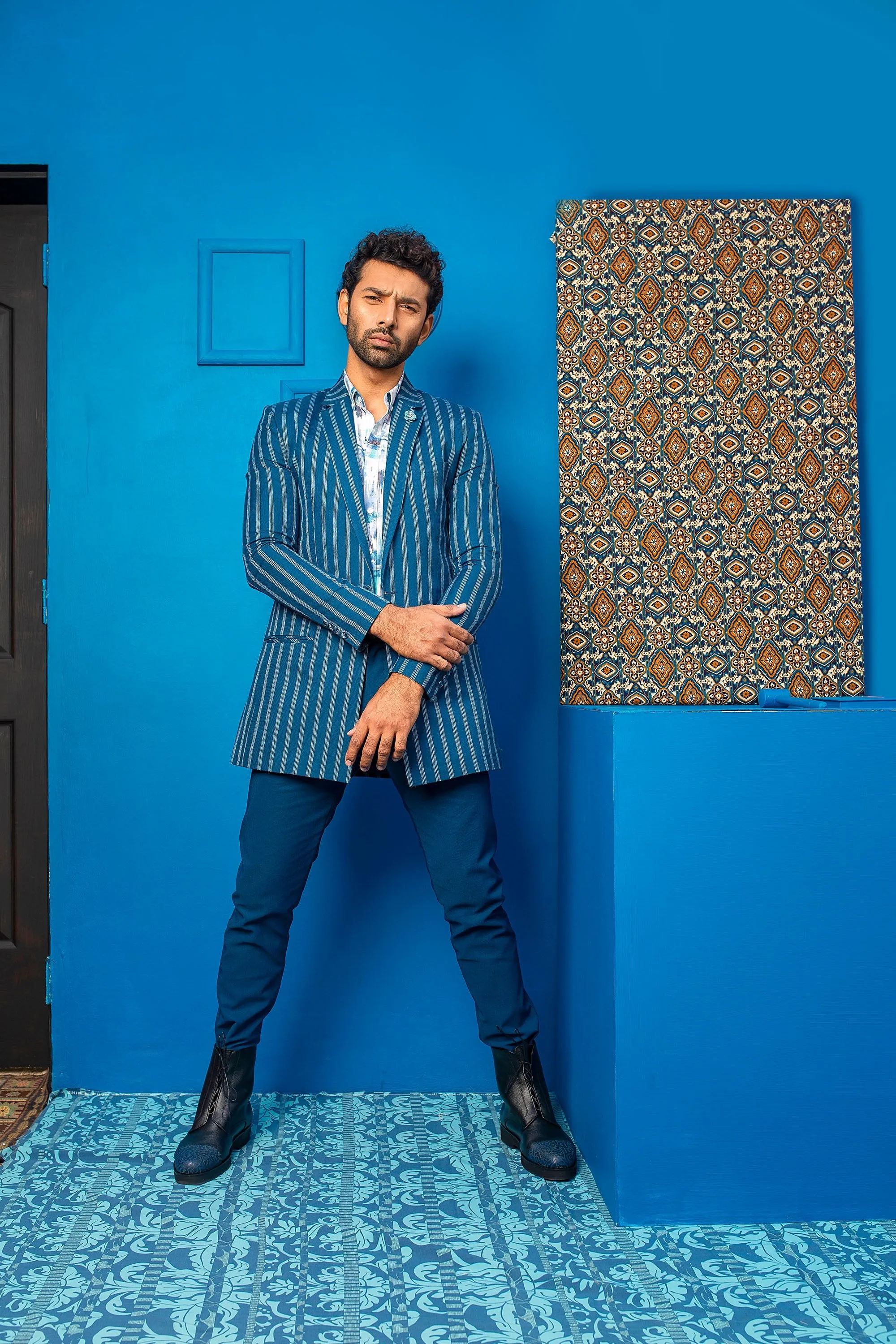 Turquoise Blue Lining Sport Coat