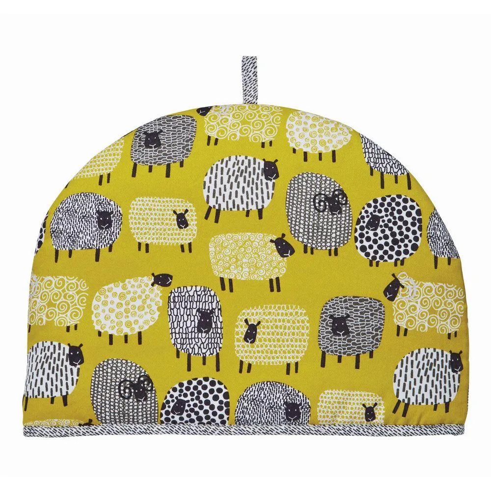 Ulster Weavers Tea Cosy - Dotty Sheep (100% Cotton Outer; 100% Polyester wadding; CE marked, Yellow, 6 Cup Teapot)