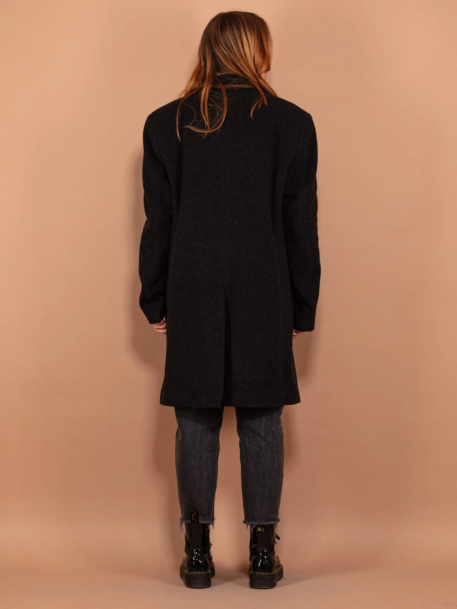 Vintage 00's Women Wool Blend Coat in Gray