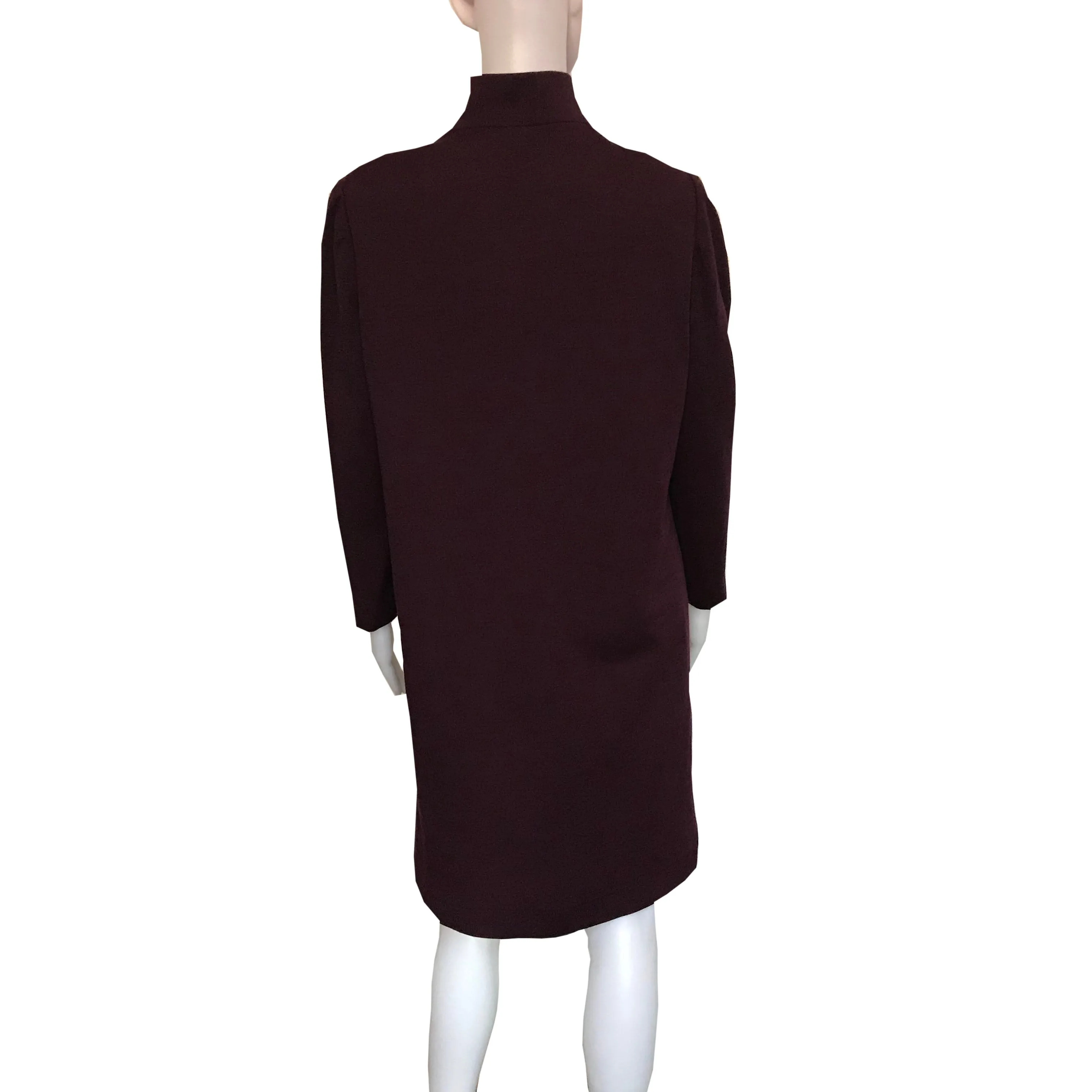 Vintage 1970s Adele Simpson Wool Coat Dress