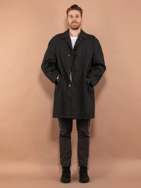 Vintage 70's Men Wool Coat in Gray