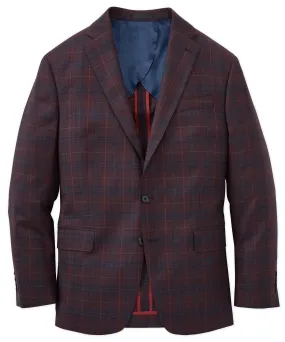 Windowpane Plaid Wool Sport Coat