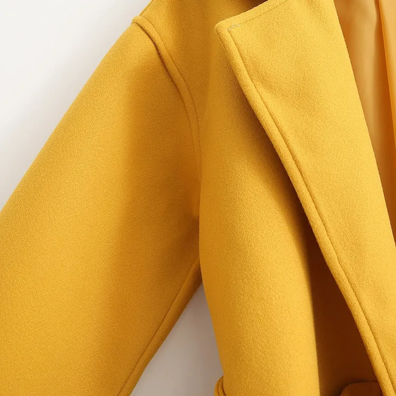 Winter Coat, Wool Coat, Long Wool Coat Women, Robe Coat Reina in Ginger