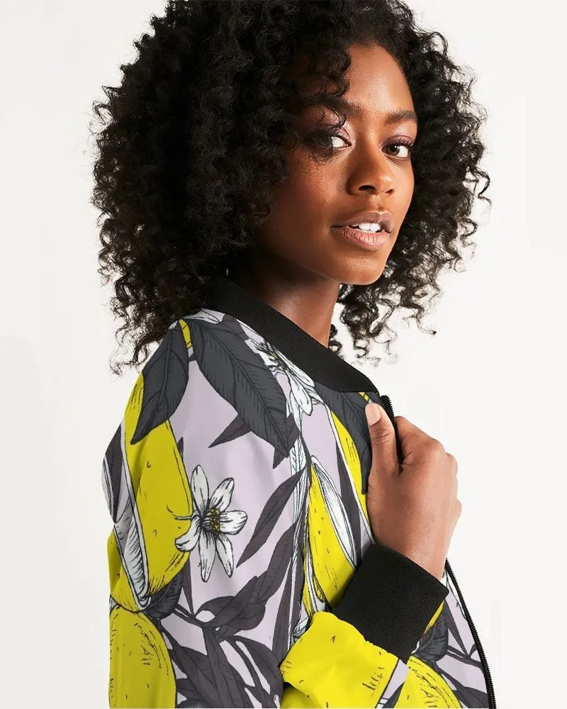 Women's Light Bomber Jacket Lemon Tree
