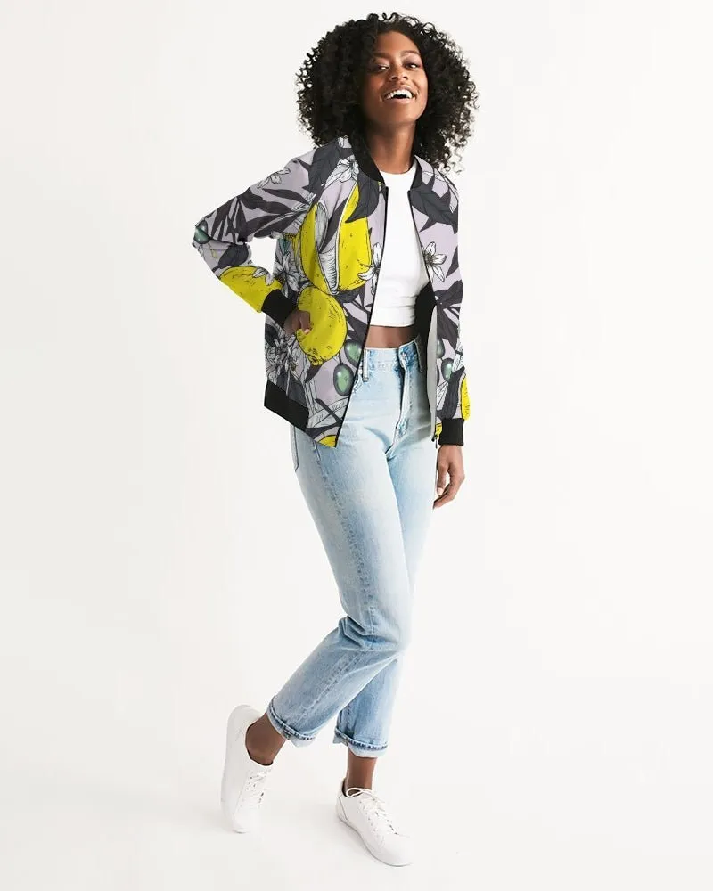 Women's Light Bomber Jacket Lemon Tree