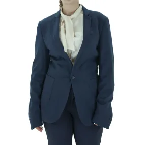 Women's Plain Solid Blazer,Navy