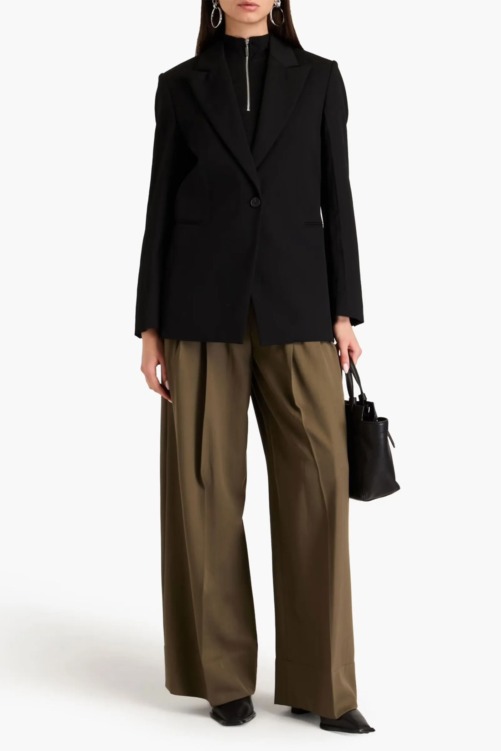Wool-blend Twill Blazer