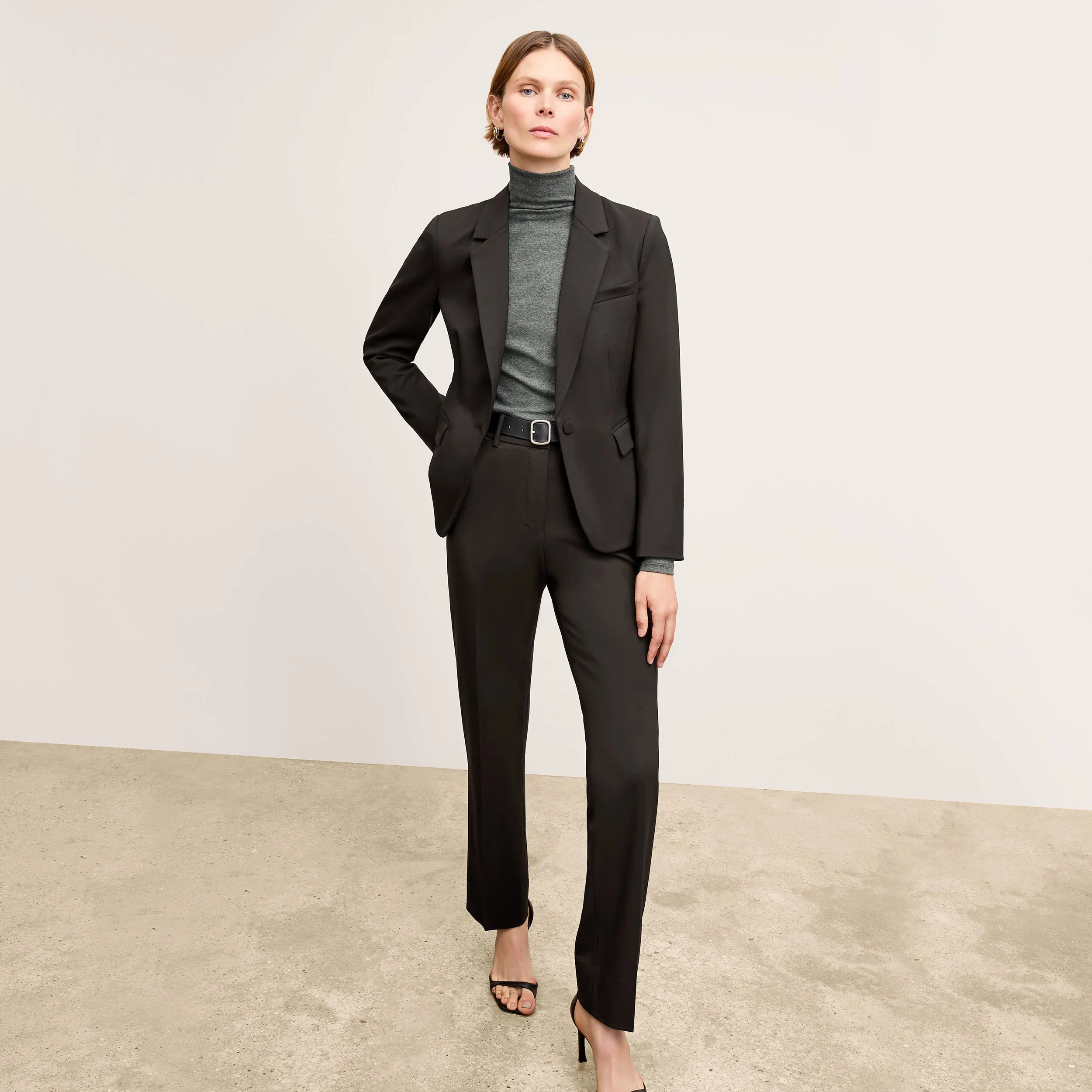 Yasmine Blazer - Wool Twill :: Black